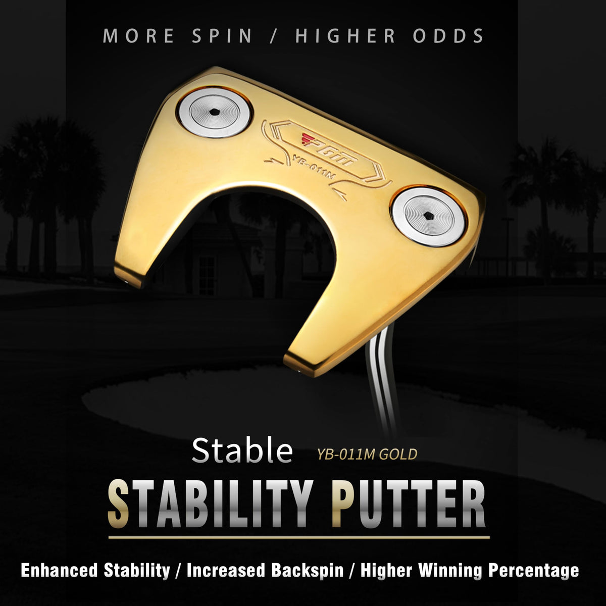 CNC-Milled Low-CG Golf Putter with Alignment Line & Oversized Grip Q186551