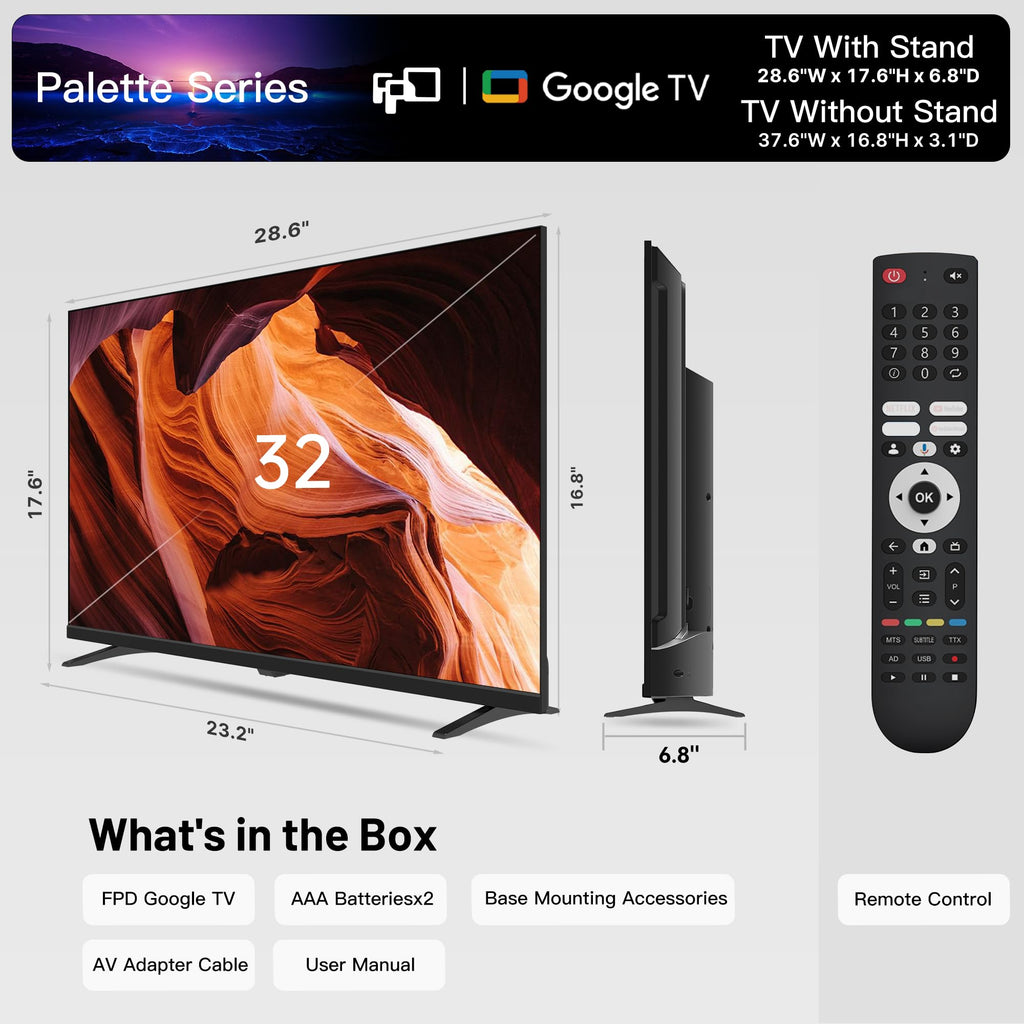 32-inch Smart TV HD 720p with Google TV U624