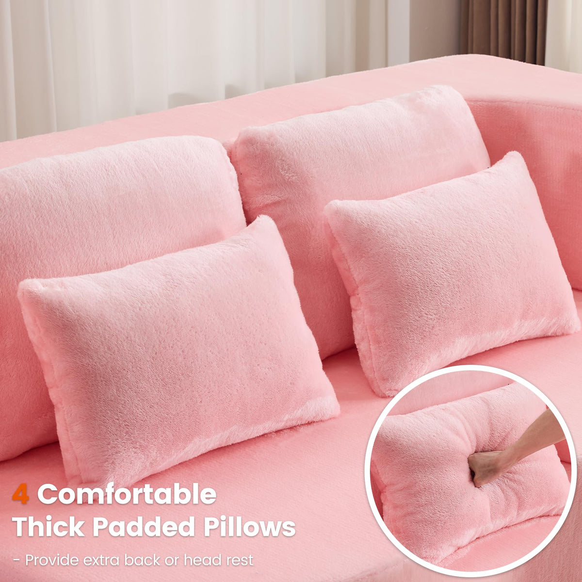 Pink Convertible Sofa Bed N92013