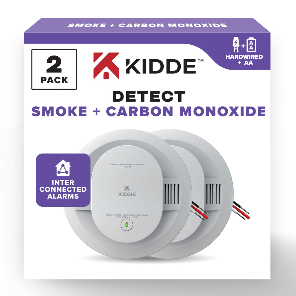 Hardwired Smoke & Carbon Monoxide Detector, 2 Pack R7463