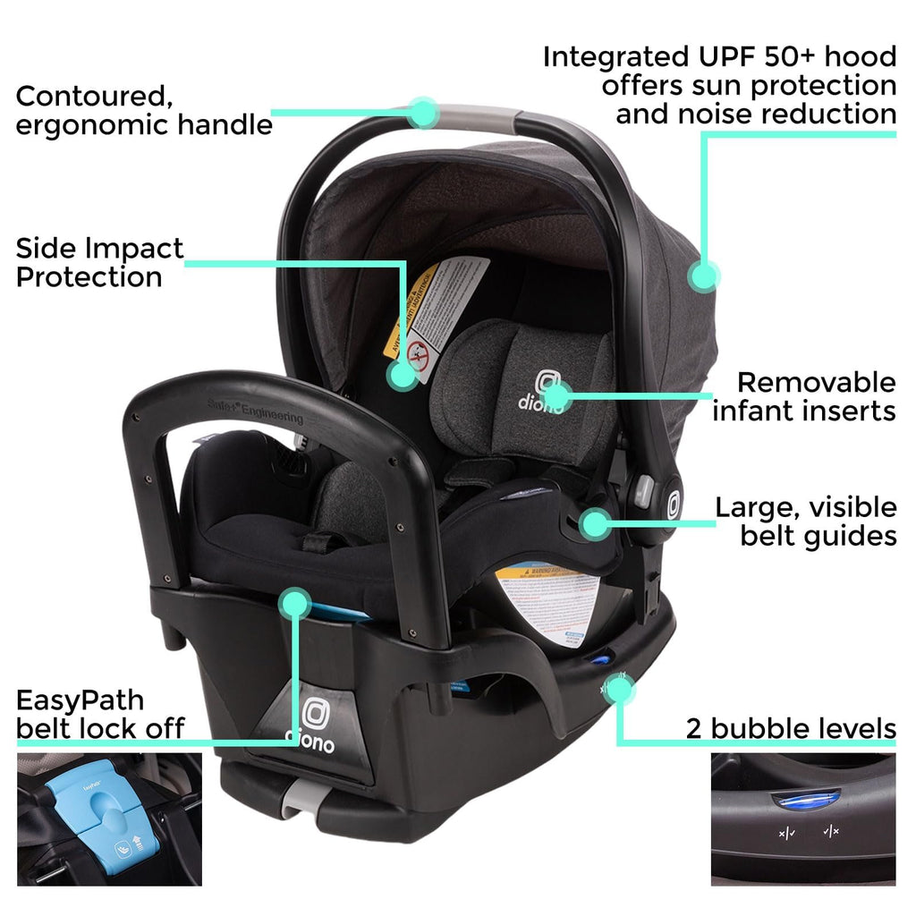 Infant Car Seat and Base, Rear-Facing 4-30lbs, Black D6522