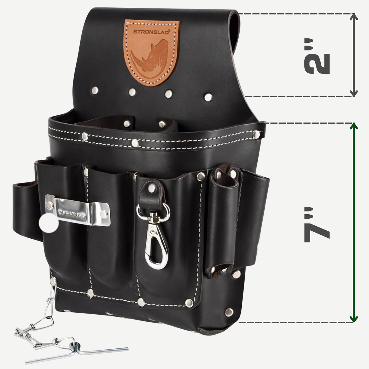 13-Pocket Top-Grain Leather Electricians Tool Belt L187