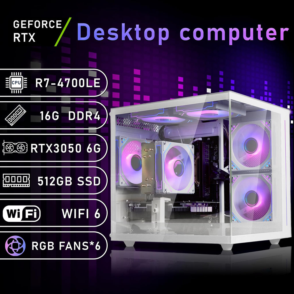 White Prebuilt Gaming PC Desktop Computer Q20255