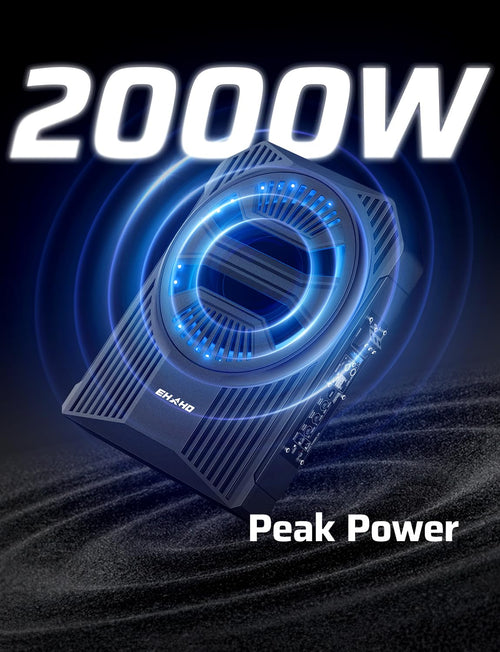 10" 2000W Underseat Car Subwoofer with RGB Lights Y3675