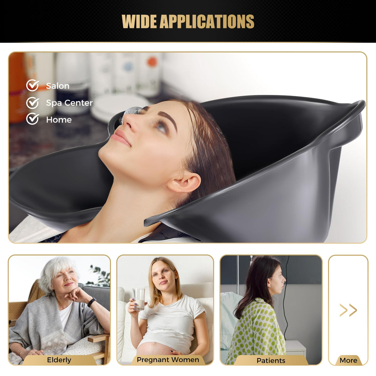 Portable Plastic Shampoo Unit with Electric Pump Q1832