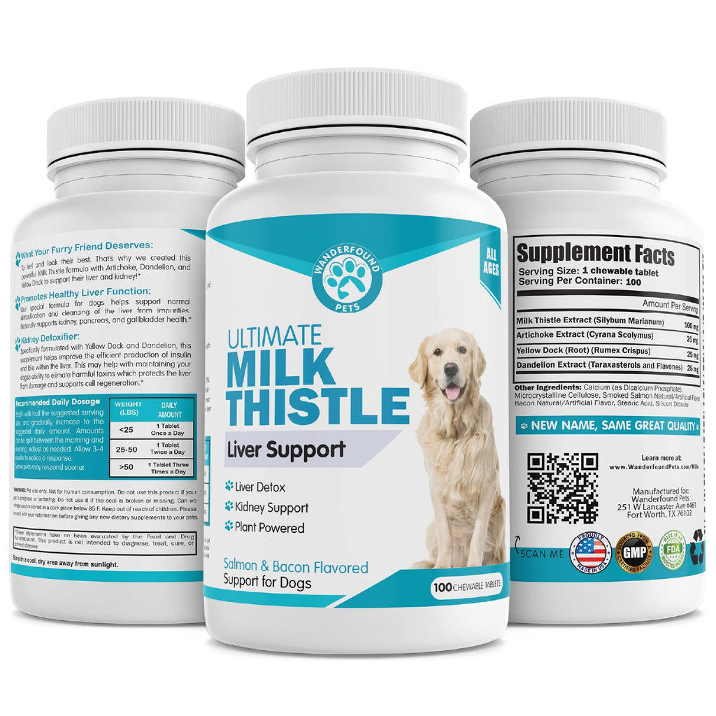 Milk Thistle for Dogs Chewable Tablets N58196