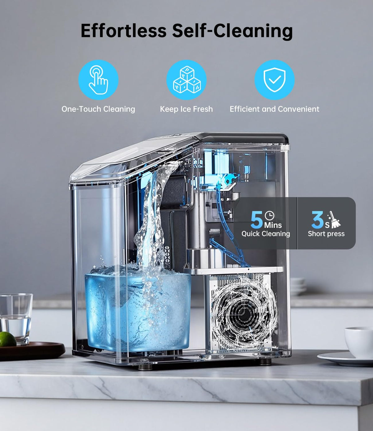 40LBS Nugget Countertop Ice Maker F253