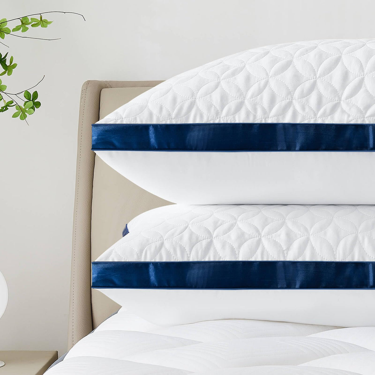 King Size Set of 2 Cooling Breathable Down Alternative Pillows X35364