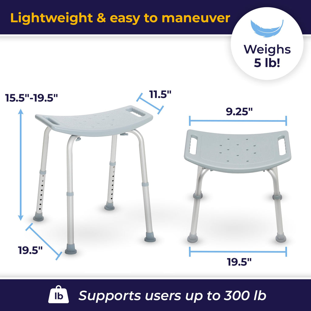 Adjustable Non-Slip Aluminum Shower and Bath Chair K693
