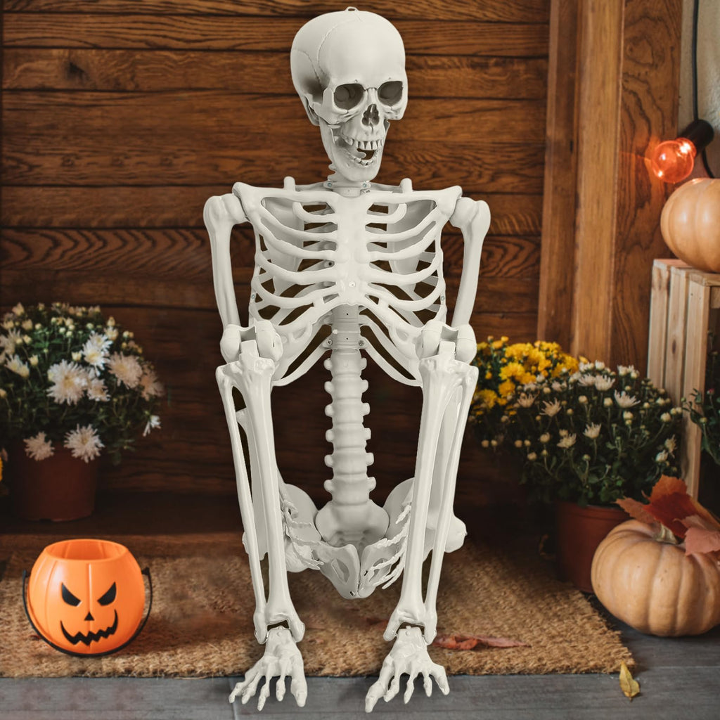 5.4FT Halloween Skeleton with Movable Joints D549934