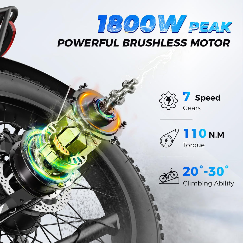 Electric Bike 26 x 4 Fat Tires C8351