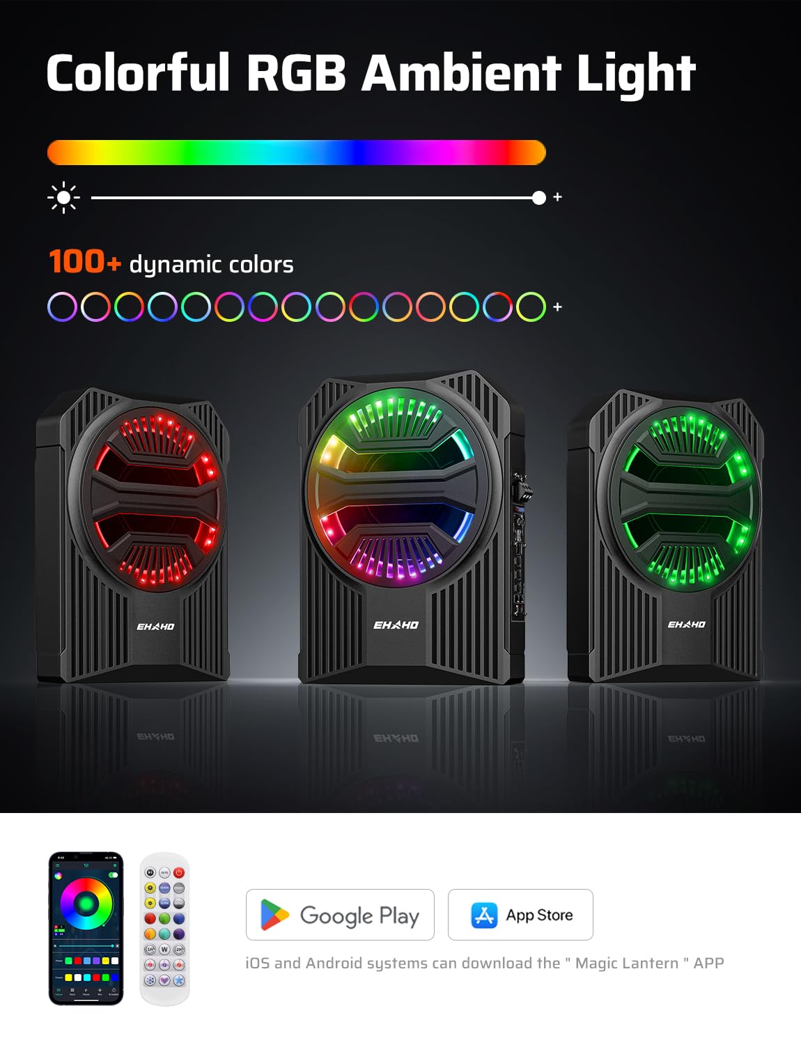 10" 2000W Underseat Car Subwoofer with RGB Lights Y3675