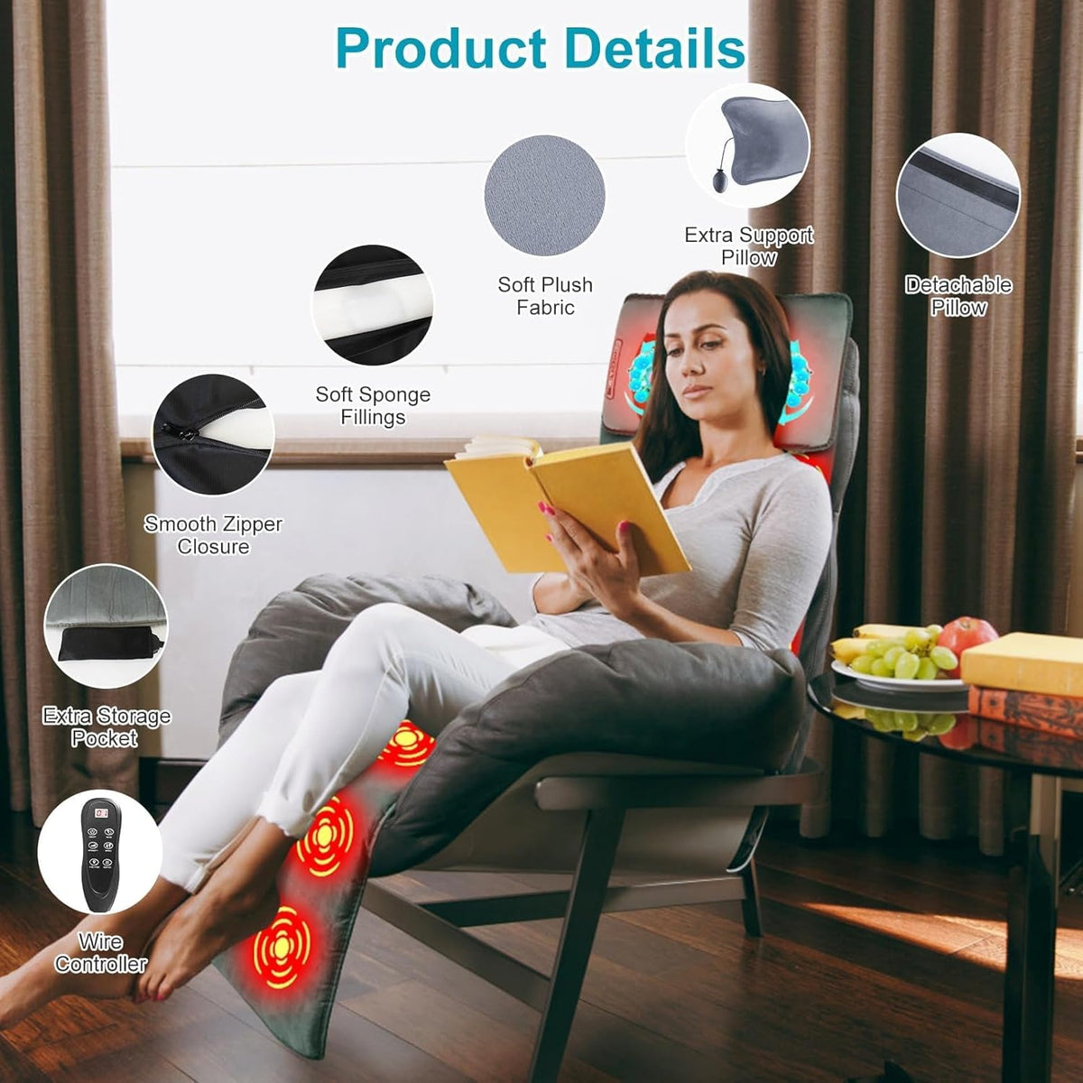 Full Body Massage Mat with Heat D284418