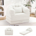 Beige 2 in 1 Convertible Sleeper Sofa Bed V1463