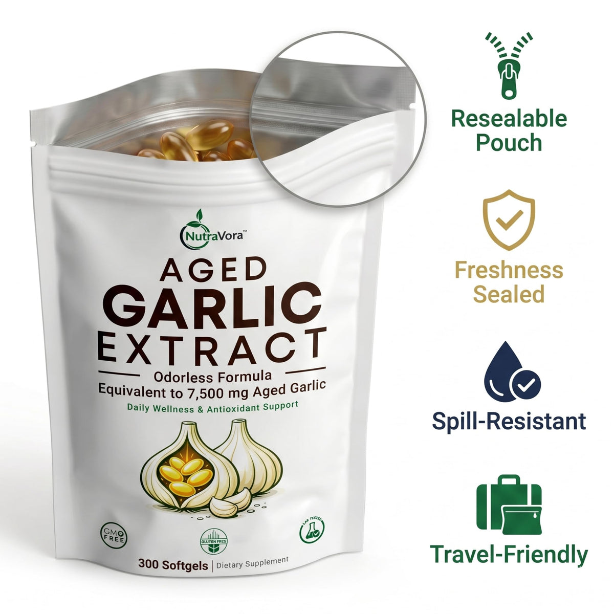 Aged Garlic Extract Softgels, 300 Softgels A88705