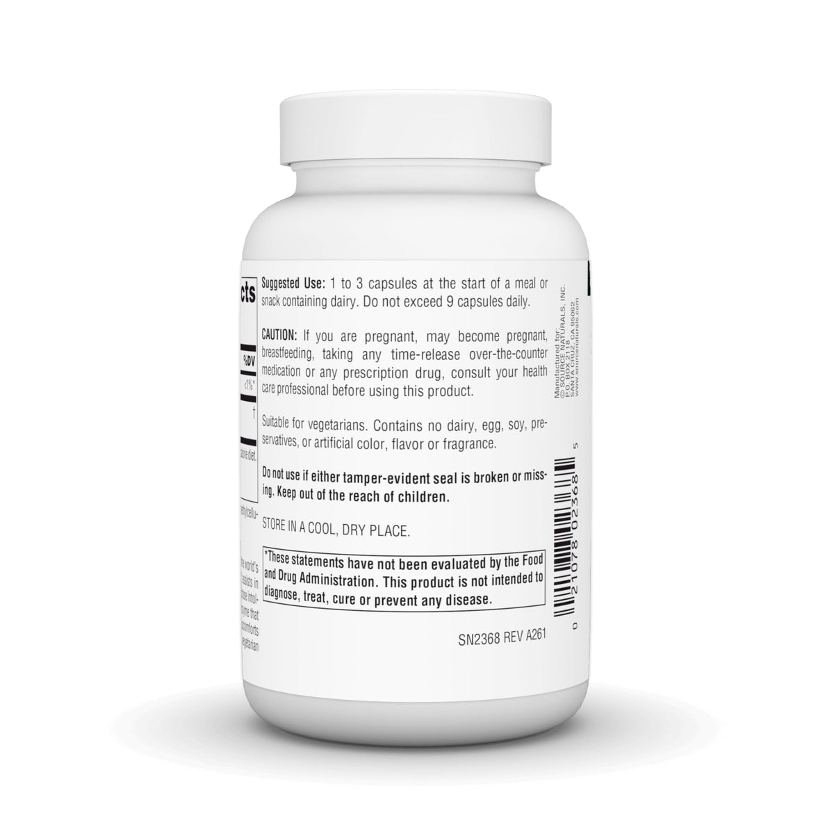 Lactase Digest 180 Vegetarian Capsules E13161