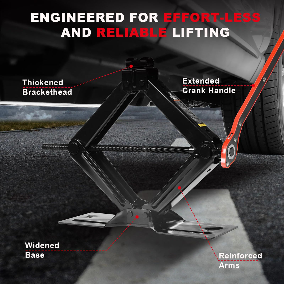 3 Ton Scissor Car Jack with Lug Wrench M983