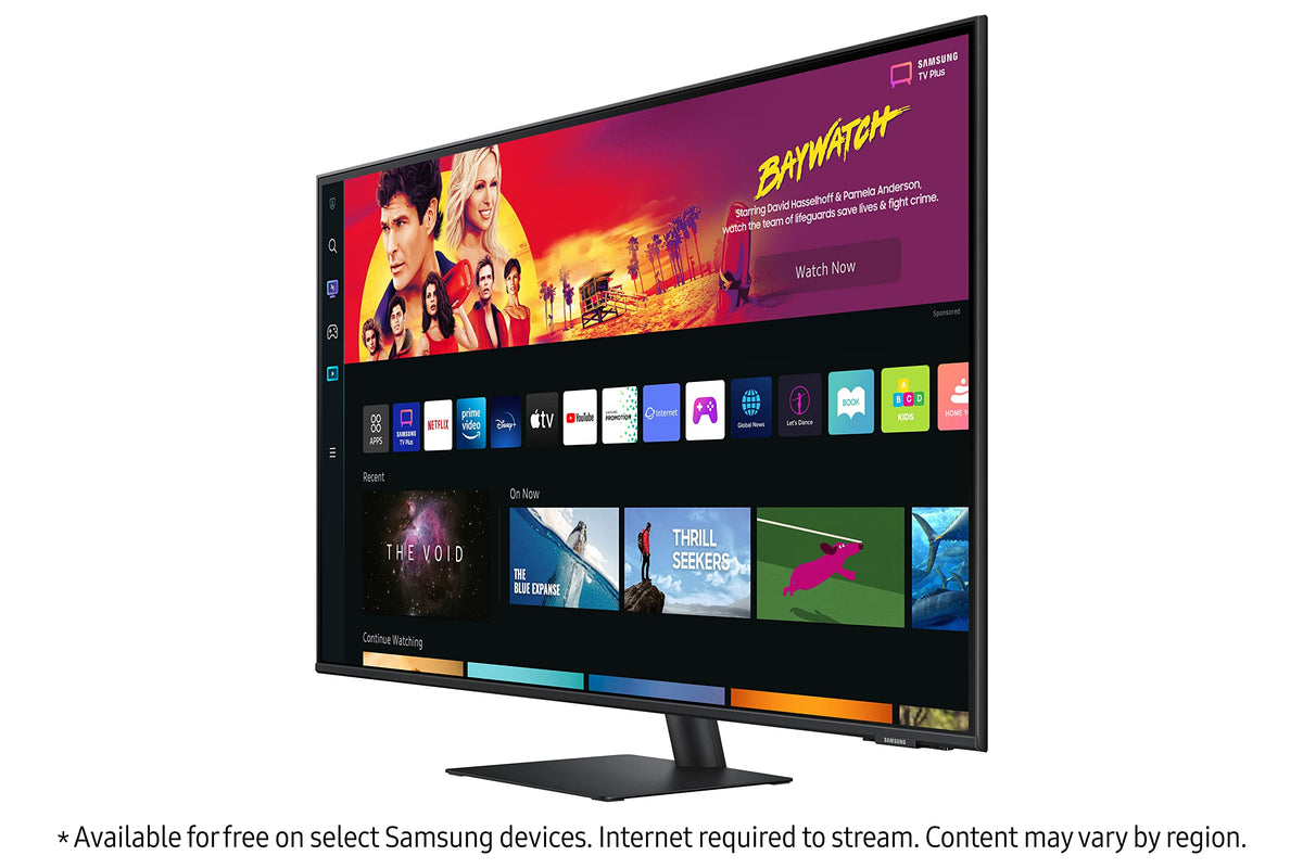 43" 4K UHD Smart Monitor & Streaming TV, Black E4877