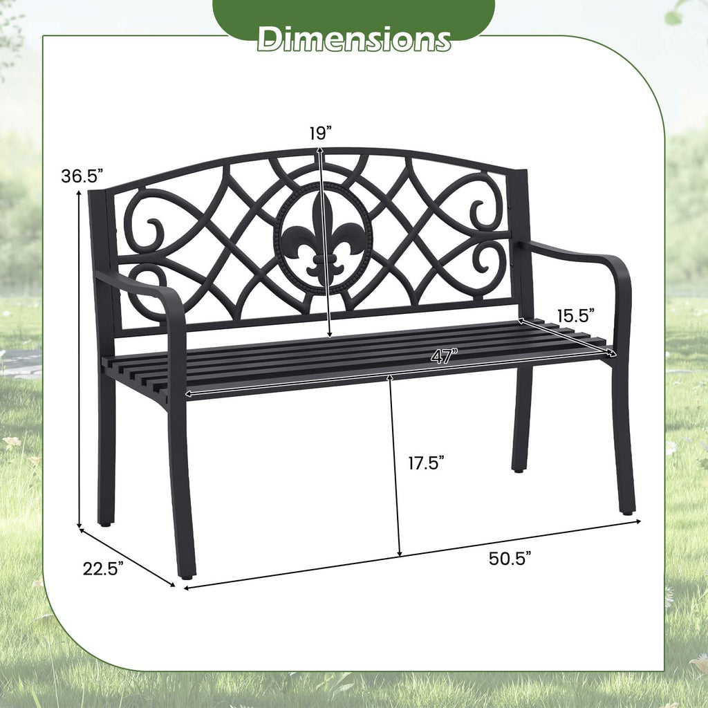 Metal Outdoor Bench G426