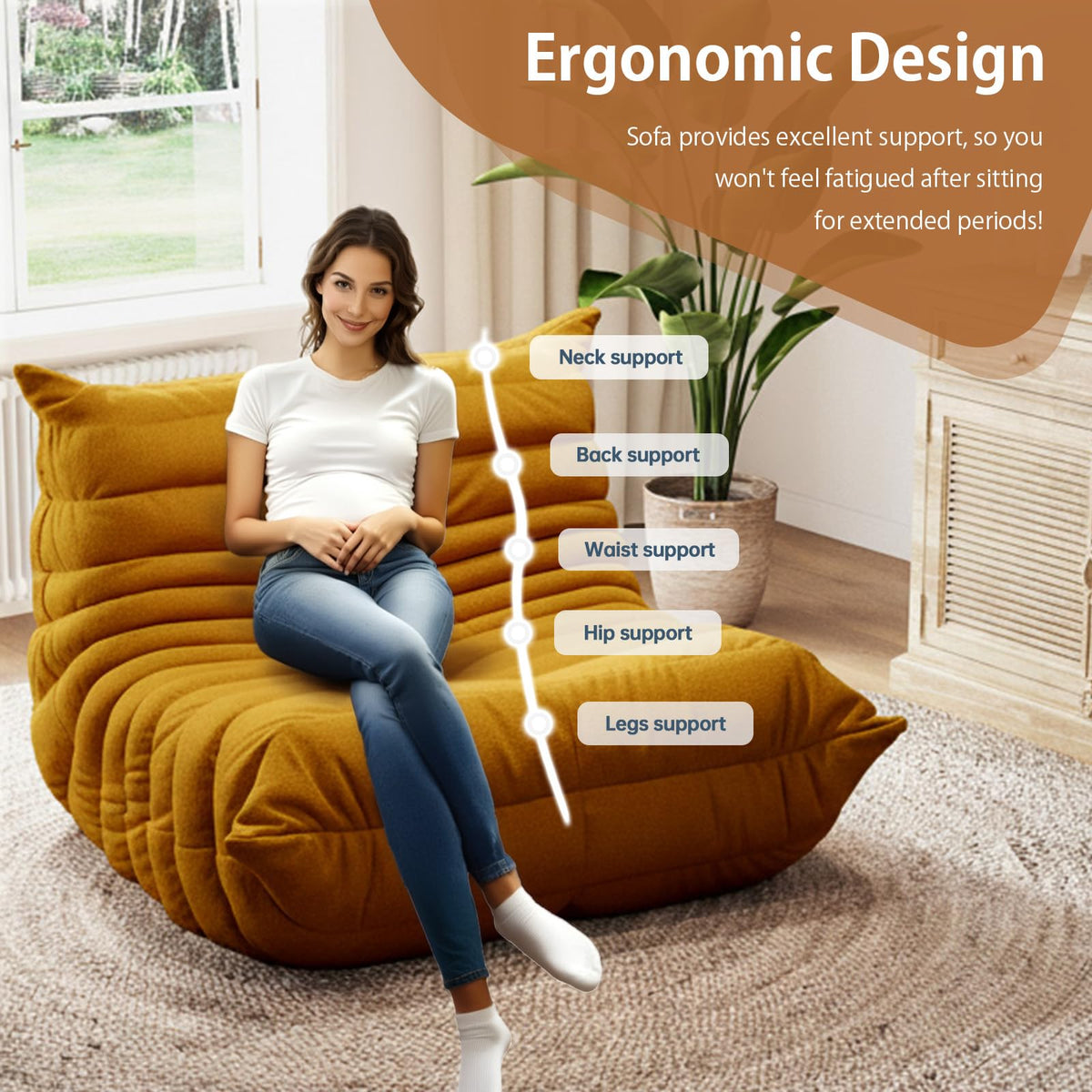 Oversized Memory Foam Bean Bag Chair F2880