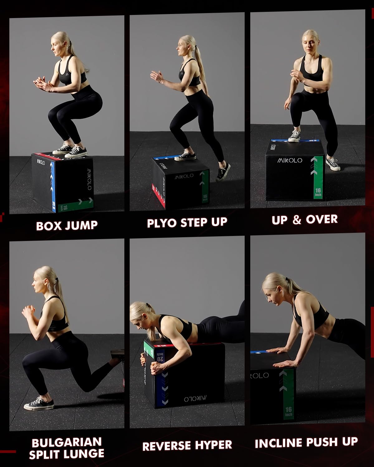 3-in-1 Foam Plyometric Box with Wood Core I78453