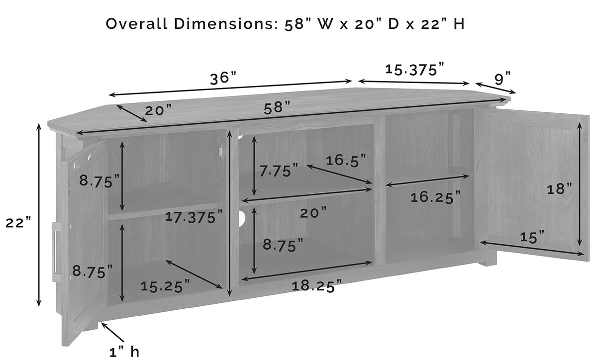 Corner TV Stand up to 65" N5787