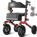 Walkers for Seniors with Seat Outdoor Rollator 12'' All Terrain Z5614