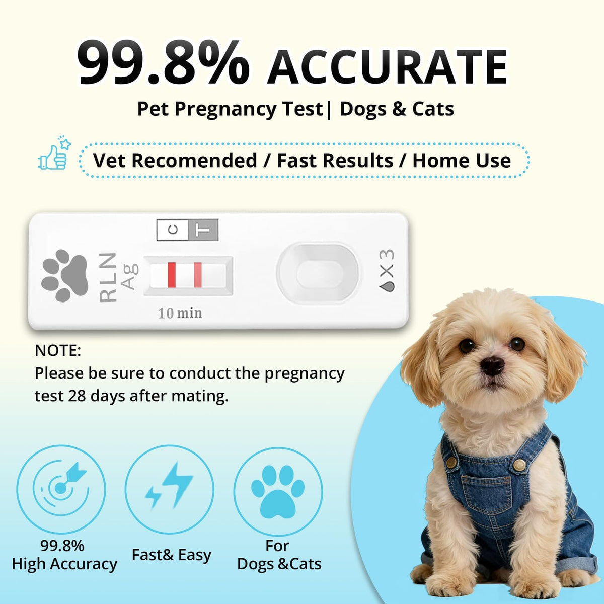 2-Pack Dog & Cat Pregnancy Test Kit M5038