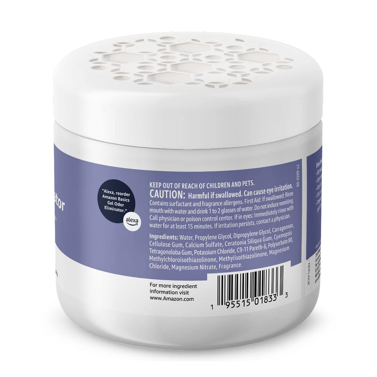 Gel Odor Eliminator, Activated Charcoal, Lavender Scent, 17 Oz F1880