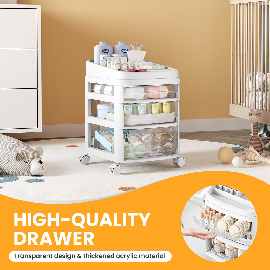 Rolling Cart with 3 Drawers D34106