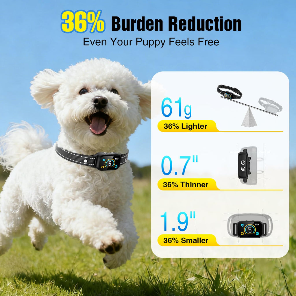 2 Pack Rechargeable Dog Bark Collar with Beep Vibration U563
