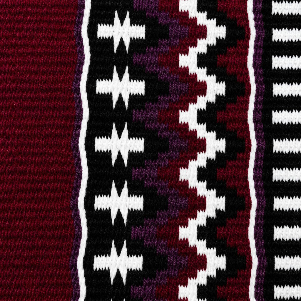 Burgundy Black White Tribal Horse Saddle Pad K619860
