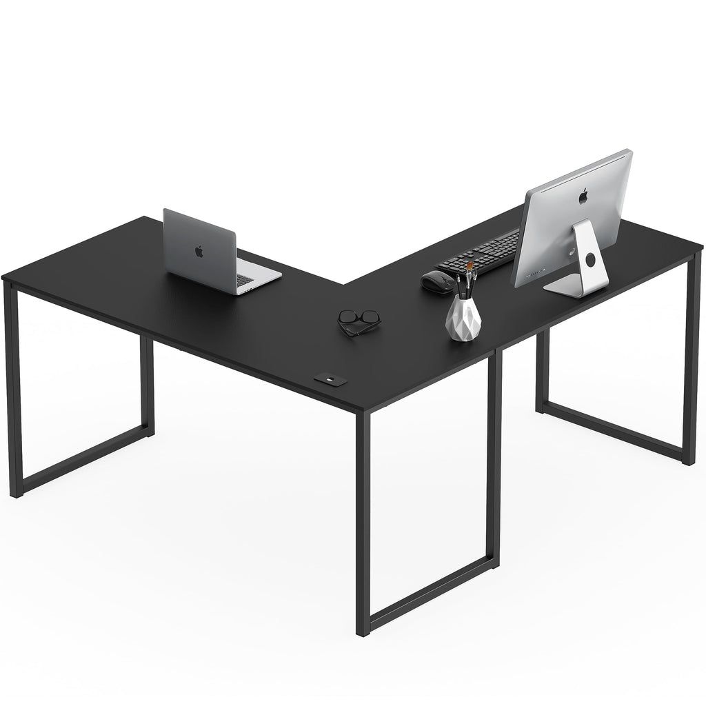 Black L-Shape Computer Desk L27014