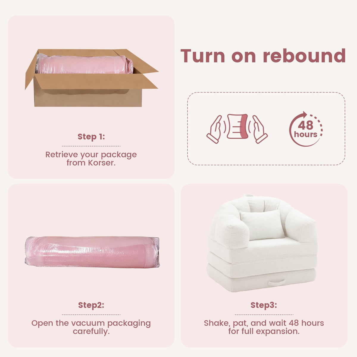 Beige 2 in 1 Convertible Sleeper Sofa Bed V1463