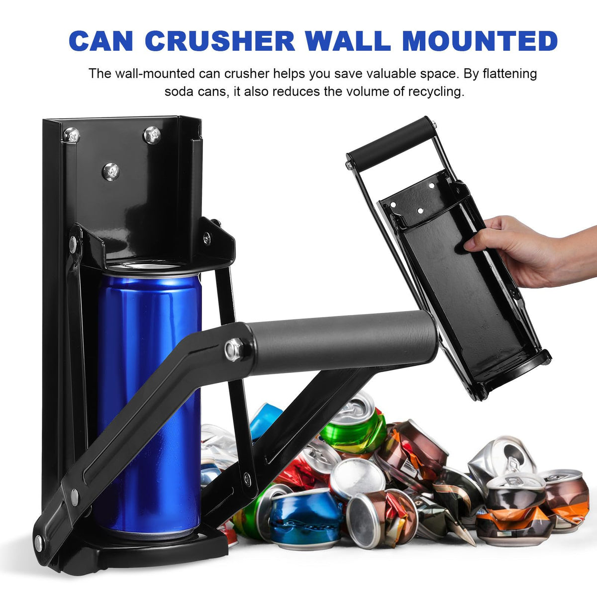 Wall Mounted Stainless Steel Can Crusher S7357