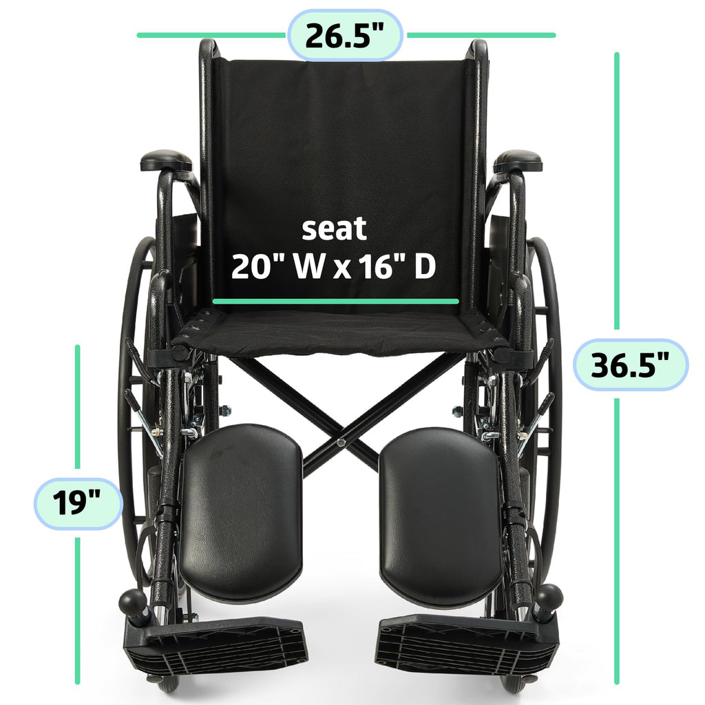 Folding Wheelchair with Swing-Back Desk-Length Arms and Elevating Footrests R69953