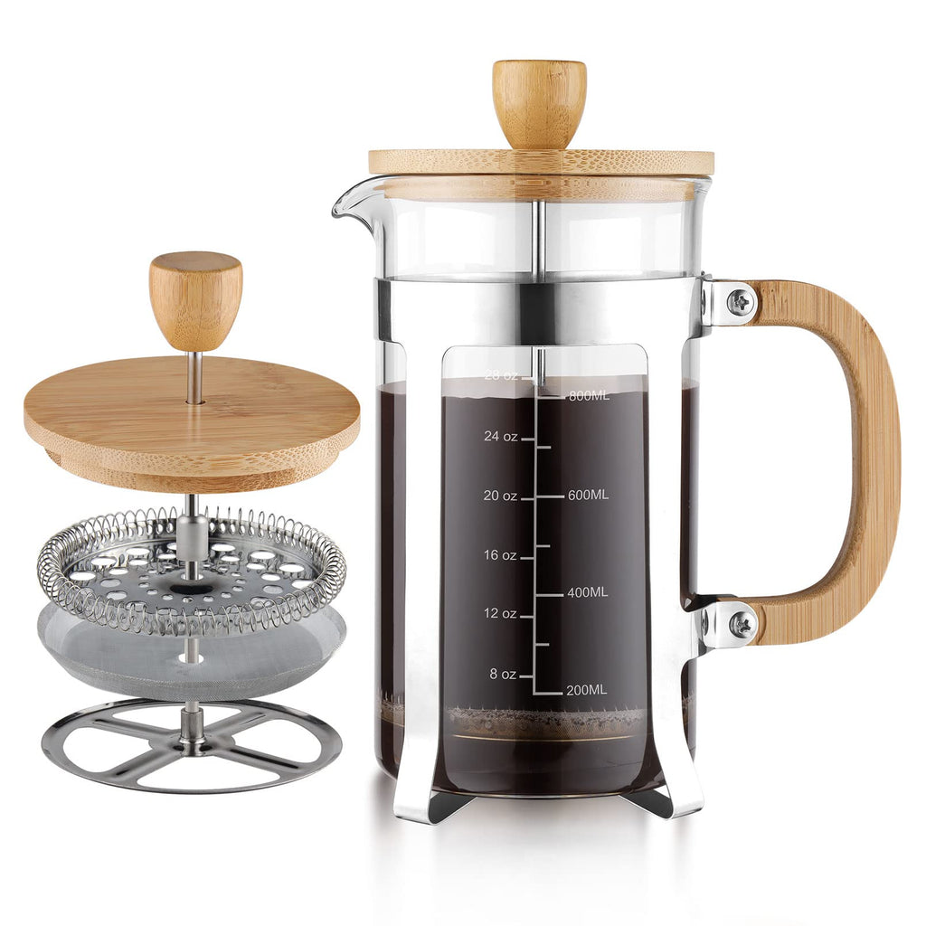34 oz French Press Coffee Maker with Bamboo Lid N357124