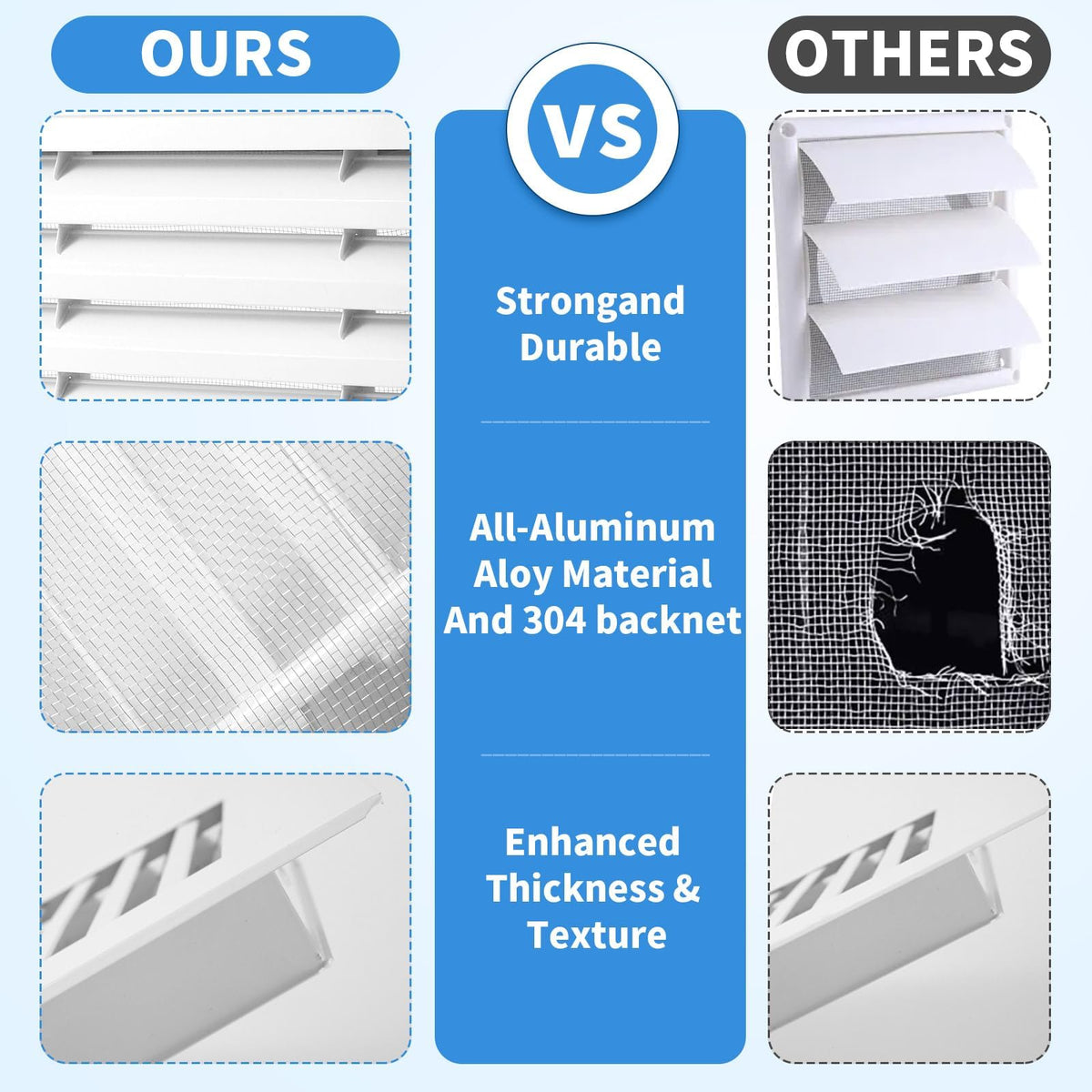 14" x 14" Aluminum Gable Vents with Screen, 2 Pack K856506