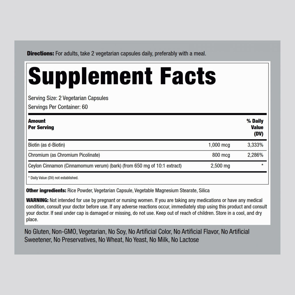Ceylon Cinnamon Capsules 120 Pills D612