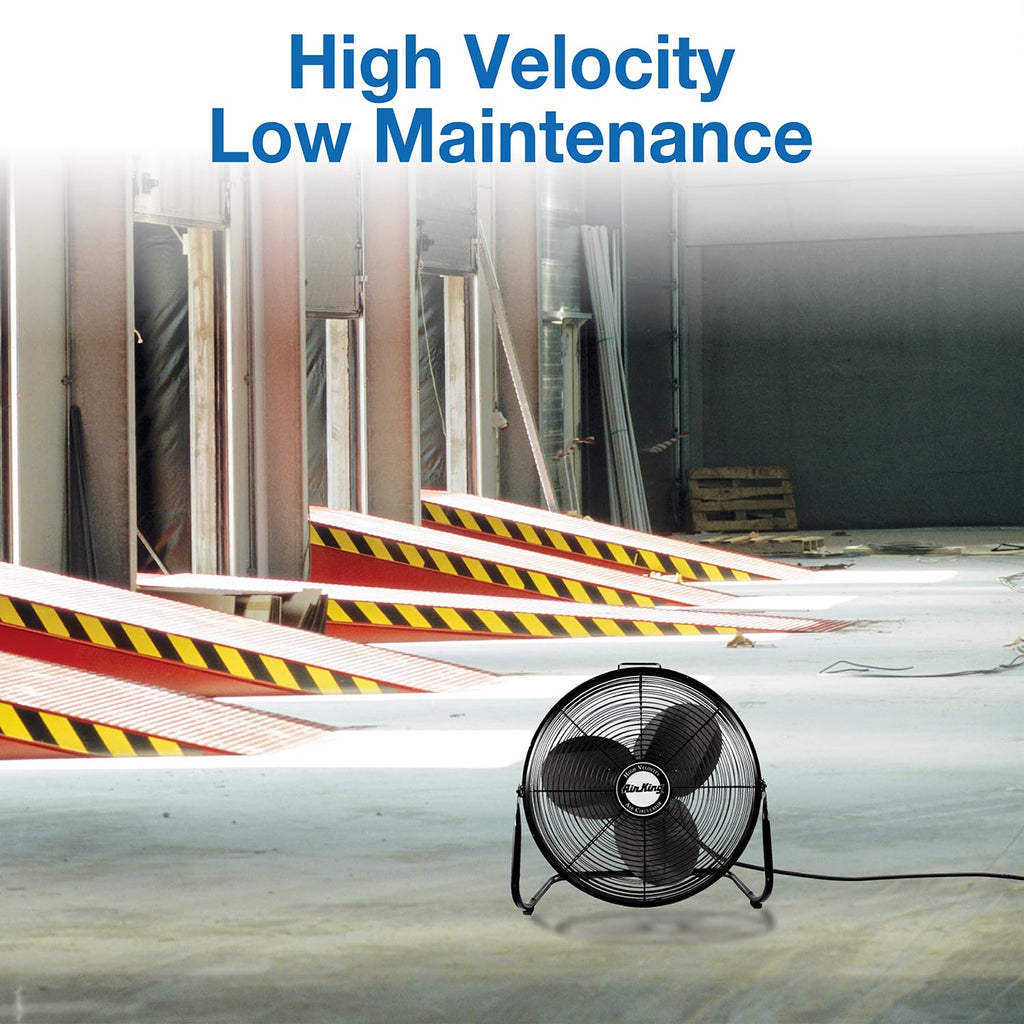 20-Inch High Velocity Pivoting Floor Fan, Black T87018