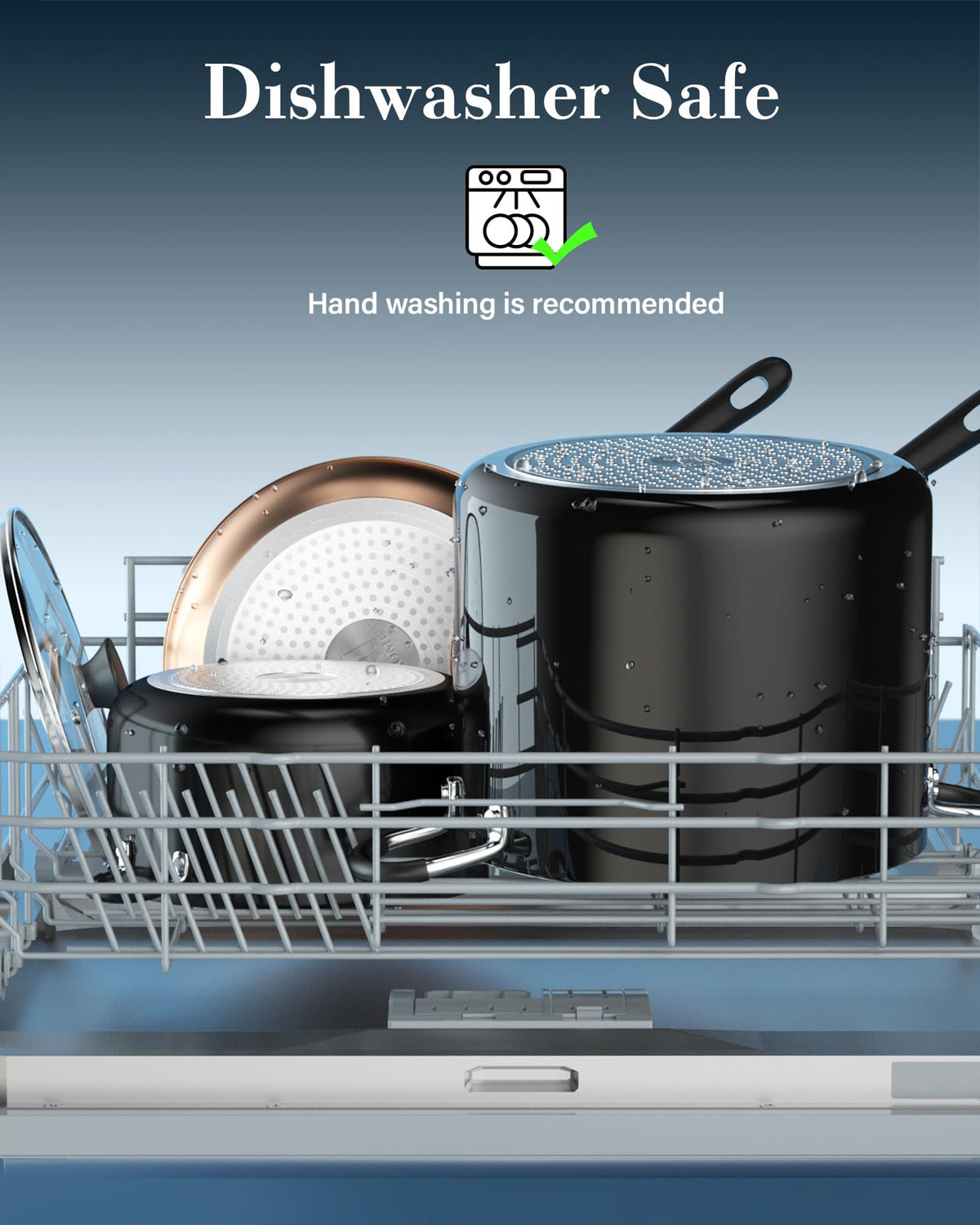 10.5 Quart Non Stick Stock Pot with Lid Q698