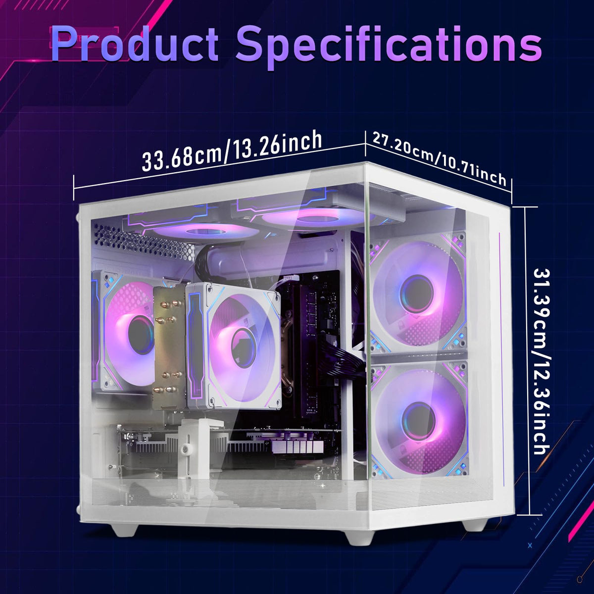 White Prebuilt Gaming PC Desktop Computer Q20255