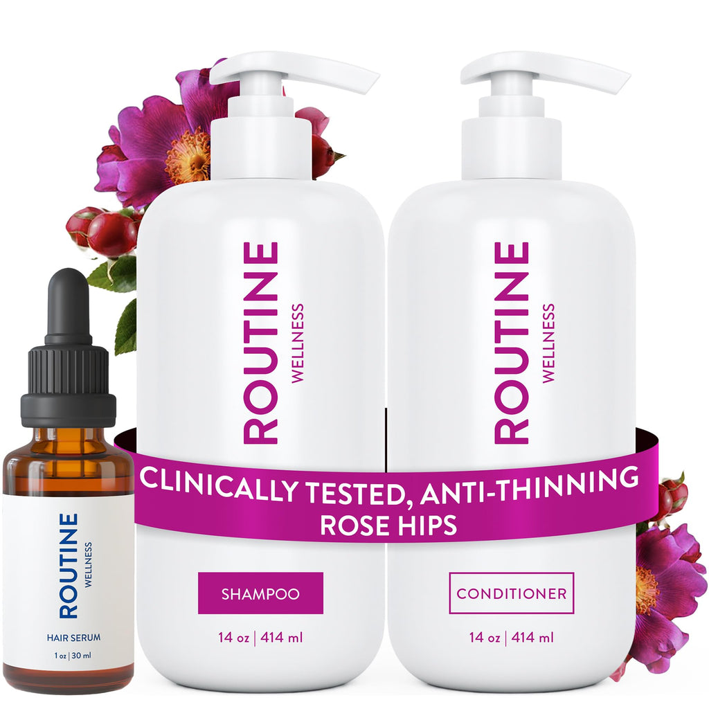 Biotin Color Safe Sulfate-Free Shampoo and Conditioner Set and Hair Serum R3960