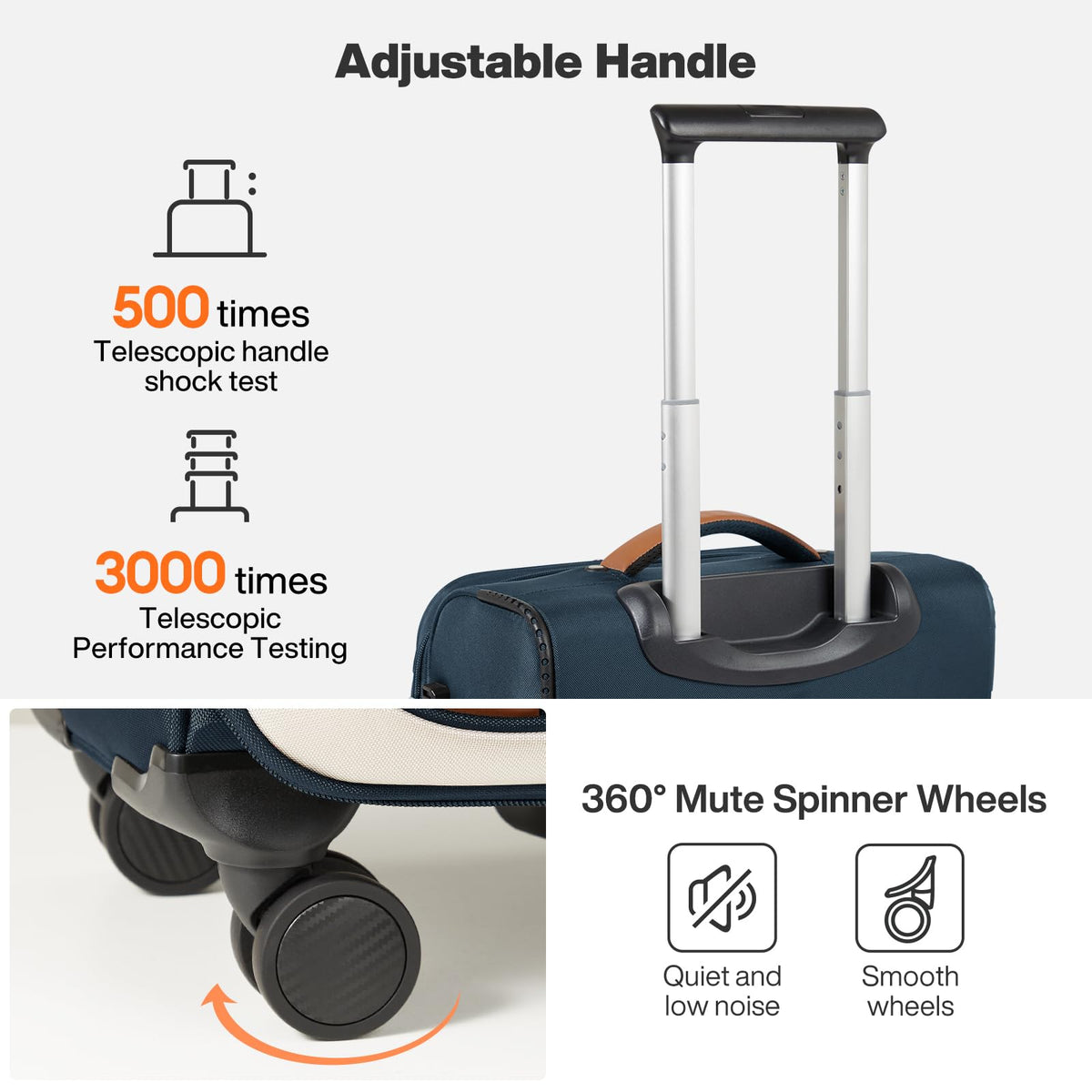 20 Inch Expandable Softside Carry On Luggage with Front Pocket K124516