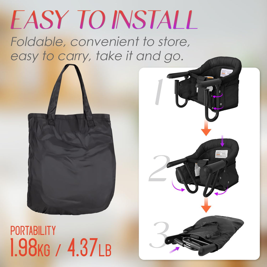 Portable Foldable High Chair with Storage Bag M804607