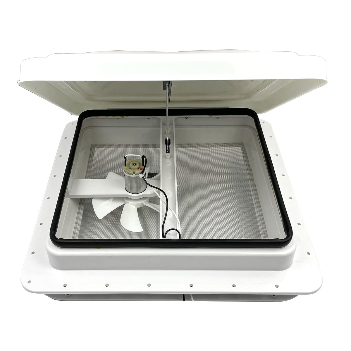 14" RV Roof Vent with 12V Fan, White W75634