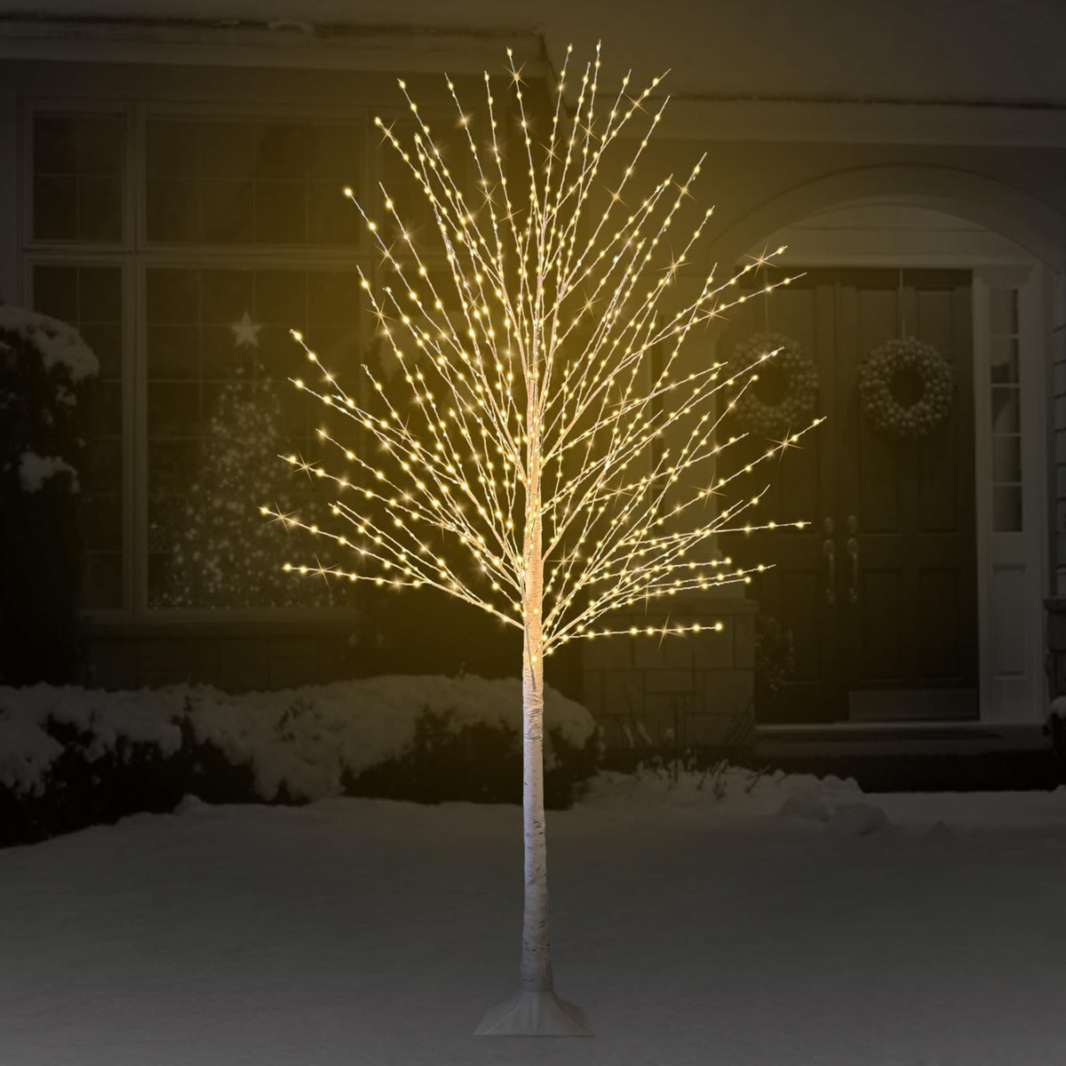 6FT Lighted Birch Tree with 880 LED Lights L67901