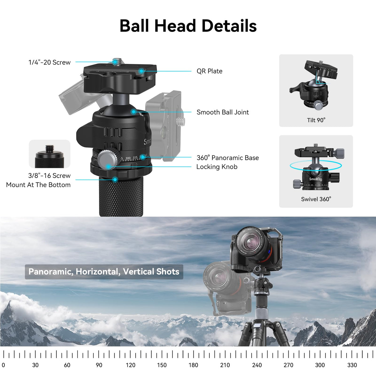 Carbon Fiber Camera Ball Head Tripod R677309