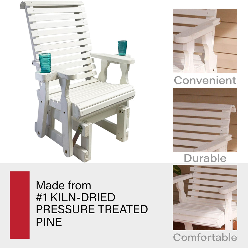 Heavy Duty 600 Lb High Back Glider Chair with Cupholders P26793