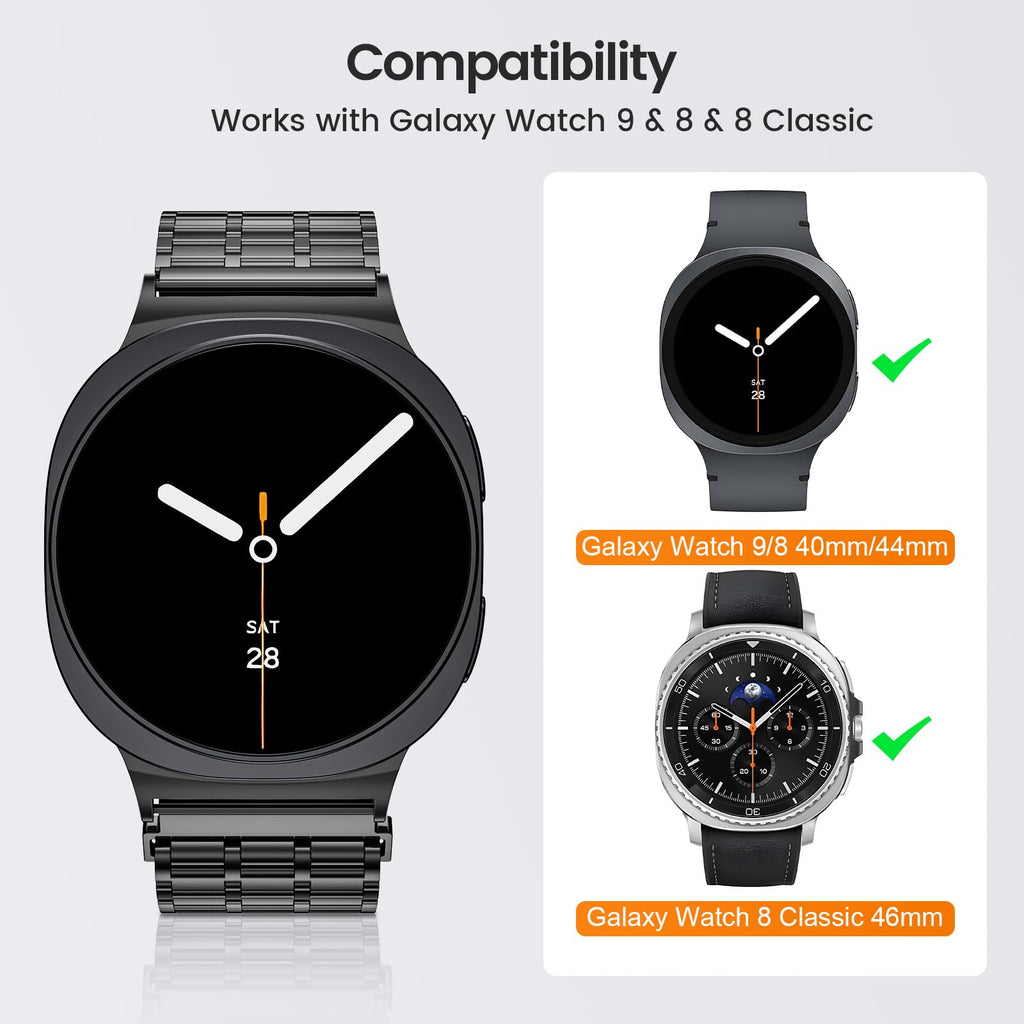 Magnetic Metal Band for Galaxy Watch 9 8 40mm 44mm/8 Classic 46mm I715876